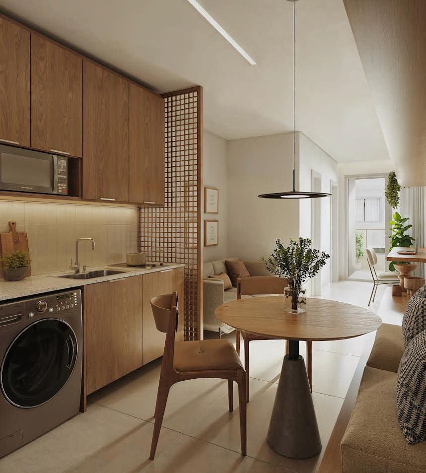 Fachada e Tipologias: 1 Quarto